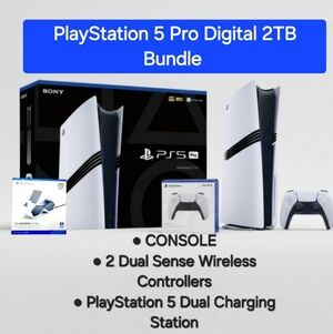 Sony PS5 Pro Bundle with DualSense Controller - White